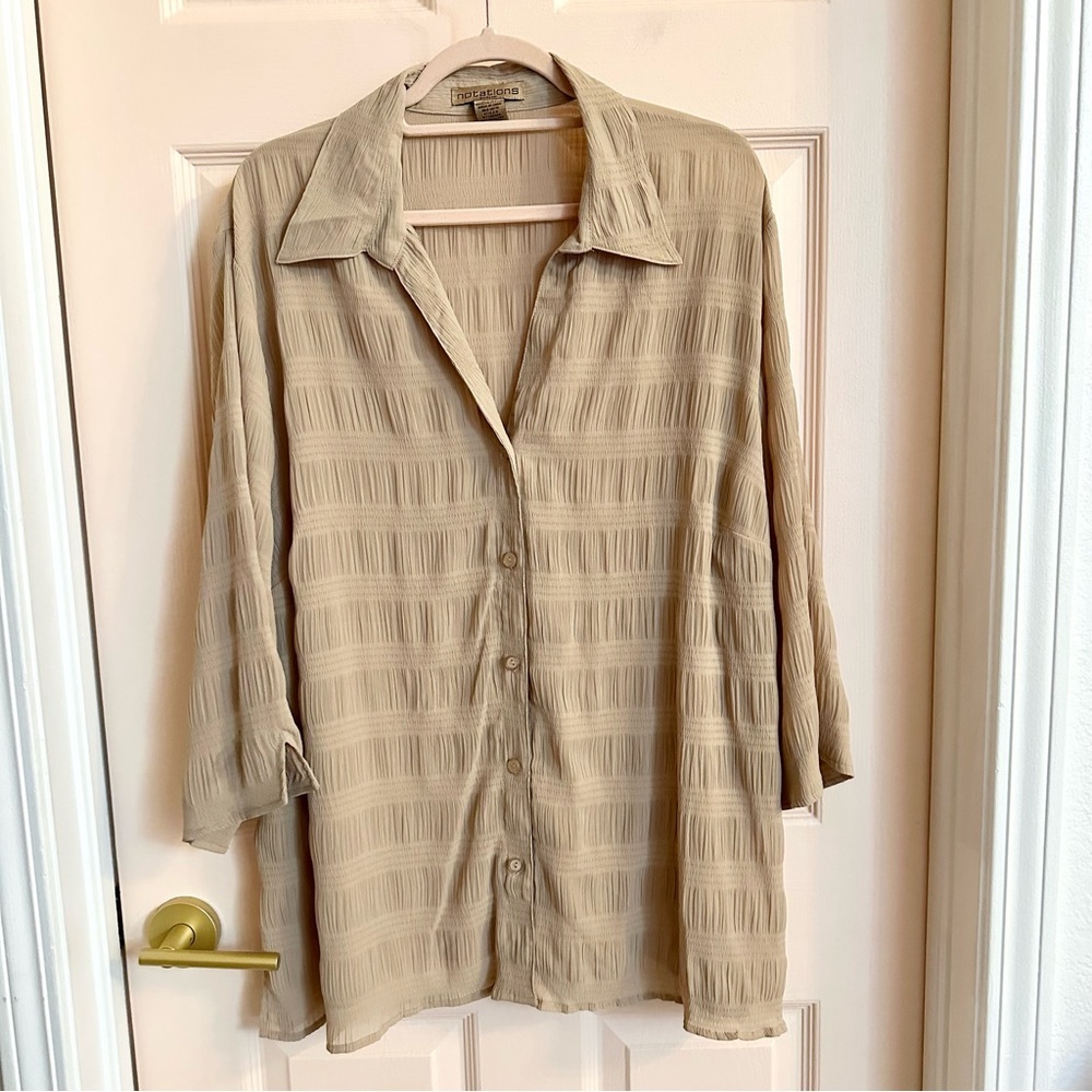 Tan Notations button up